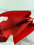 CHANEL Red Caviar Long Zipped Wallet
