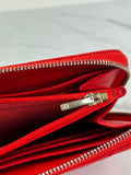 CHANEL Red Caviar Long Zipped Wallet