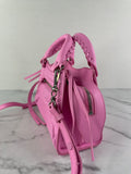BALENCIAGA Rose Pink Cake Calfskin Tonal Hardware Mini Neo Classic City Crossbody/Shoulder Bag