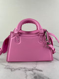BALENCIAGA Rose Pink Cake Calfskin Tonal Hardware Mini Neo Classic City Crossbody/Shoulder Bag