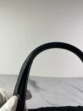PRADA Black Lace And Leather Pizzo S Satchel Bag