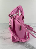 BALENCIAGA Rose Pink Cake Calfskin Tonal Hardware Mini Neo Classic City Crossbody/Shoulder Bag