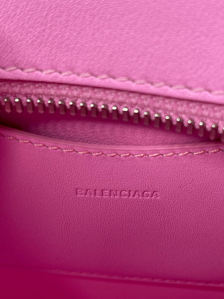 BALENCIAGA Rose Pink Cake Calfskin Tonal Hardware Mini Neo Classic City Crossbody/Shoulder Bag
