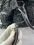 PRADA Black Lace And Leather Pizzo S Satchel Bag