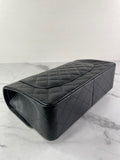 CHANEL Black Caviar Classic Jumbo Double Flap Bag