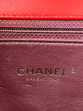 CHANEL Red Caviar Quilted Medium CC Filigree Flap Crossbody/Shoulder Bag