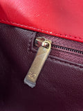 CHANEL Red Caviar Quilted Medium CC Filigree Flap Crossbody/Shoulder Bag