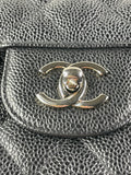 CHANEL Black Caviar Classic Jumbo Double Flap Bag