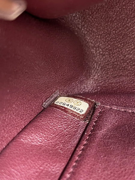 CHANEL Red Caviar Quilted Medium CC Filigree Flap Crossbody/Shoulder Bag