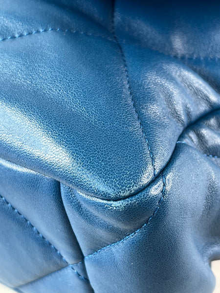CHANEL Blue Large Quilted 19 Flap Bag