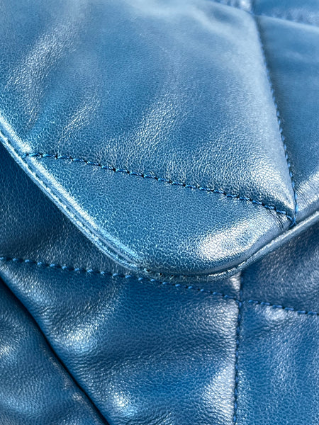 CHANEL Blue Large Quilted 19 Flap Bag