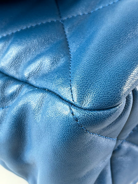 CHANEL Blue Large Quilted 19 Flap Bag