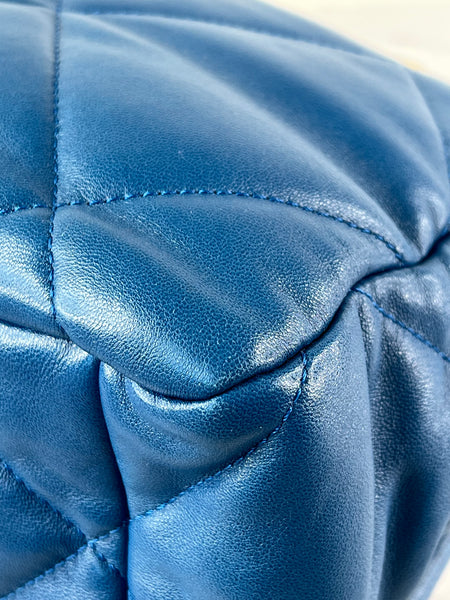 CHANEL Blue Large Quilted 19 Flap Bag