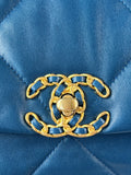 CHANEL Blue Large Quilted 19 Flap Bag