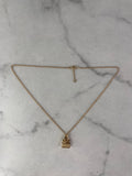 HERMES Birkin Amulettes Rose Gold Diamond Pendant Necklace