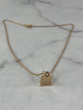 HERMES Birkin Amulettes Rose Gold Diamond Pendant Necklace