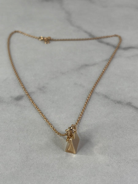 HERMES Birkin Amulettes Rose Gold Diamond Pendant Necklace