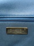 CHANEL Blue Large Quilted 19 Flap Bag