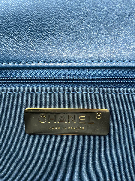 CHANEL Blue Large Quilted 19 Flap Bag