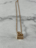 HERMES Birkin Amulettes Rose Gold Diamond Pendant Necklace
