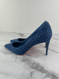 CHRISTIAN LOUBOUTIN Blue Kate 85 embellished denim pumps Size 36