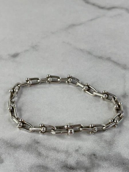 Tiffany Hardwear Sterling Silver Small Link Bracelet Size Small