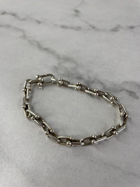 Tiffany Hardwear Sterling Silver Small Link Bracelet Size Small