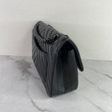 CHANEL So Black Aged Calfskin Chevron Quilted 2.55 Reissue Mini Flap Bag