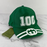 GUCCI GG Green/White 100 College Baseball Hat