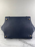 CELINE Navy Blue Leather Medium Phantom Luggage Tote Bag