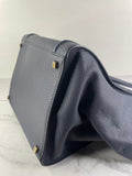 CELINE Navy Blue Leather Medium Phantom Luggage Tote Bag