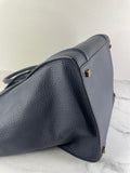 CELINE Navy Blue Leather Medium Phantom Luggage Tote Bag