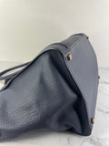 CELINE Navy Blue Leather Medium Phantom Luggage Tote Bag
