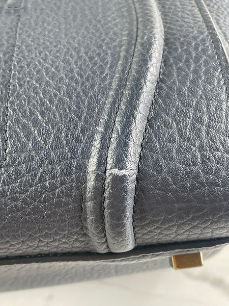 CELINE Navy Blue Leather Medium Phantom Luggage Tote Bag