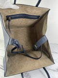 CELINE Navy Blue Leather Medium Phantom Luggage Tote Bag