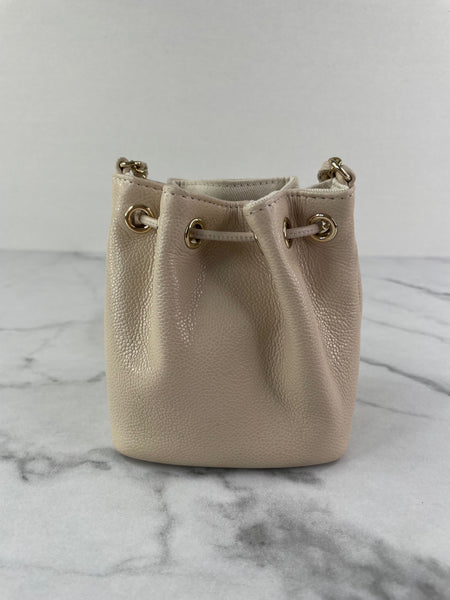 CHANEL Beige Caviar Quilted Mini CC Bucket Crossbody/Shoulder Bag