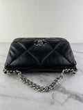 Chanel Black Lambskin Quilted Medium Chanel 19 Flap Shoulder/Crossbody Bag