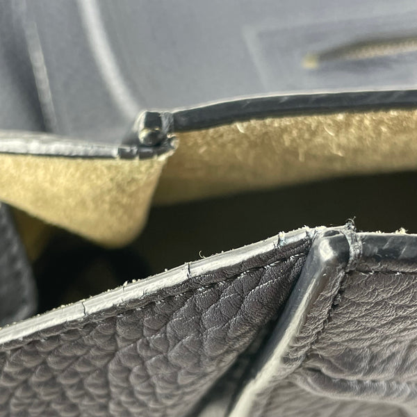 CELINE Navy Blue Leather Medium Phantom Luggage Tote Bag