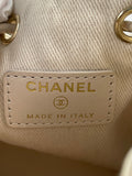 CHANEL Beige Caviar Quilted Mini CC Bucket Crossbody/Shoulder Bag