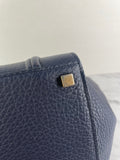 CELINE Navy Blue Leather Medium Phantom Luggage Tote Bag