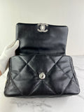 Chanel Black Lambskin Quilted Medium Chanel 19 Flap Shoulder/Crossbody Bag