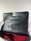 Chanel Black Lambskin Quilted Medium Chanel 19 Flap Shoulder/Crossbody Bag