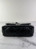 Chanel Black Lambskin Quilted Medium Chanel 19 Flap Shoulder/Crossbody Bag