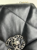 Chanel Black Lambskin Quilted Medium Chanel 19 Flap Shoulder/Crossbody Bag