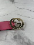 GUCCI Interlocking G Pink Belt Size 85/34