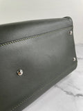 Fendi Verde Prato (Dark Green) Vitello Seta Shiny Nappa Large Peekaboo Iconic Satchel