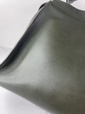 Fendi Verde Prato (Dark Green) Vitello Seta Shiny Nappa Large Peekaboo Iconic Satchel