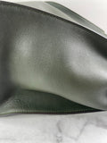 Fendi Verde Prato (Dark Green) Vitello Seta Shiny Nappa Large Peekaboo Iconic Satchel