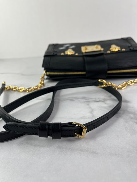 LOUIS VUITTON Black Epi Trunk Shoulder/Crossbody Bag