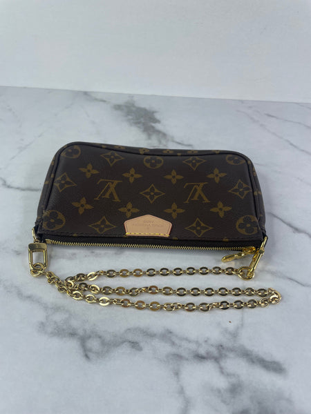 Louis Vuitton Khaki Multi Pochette Accessoires Crossbody/Shoulder Bag